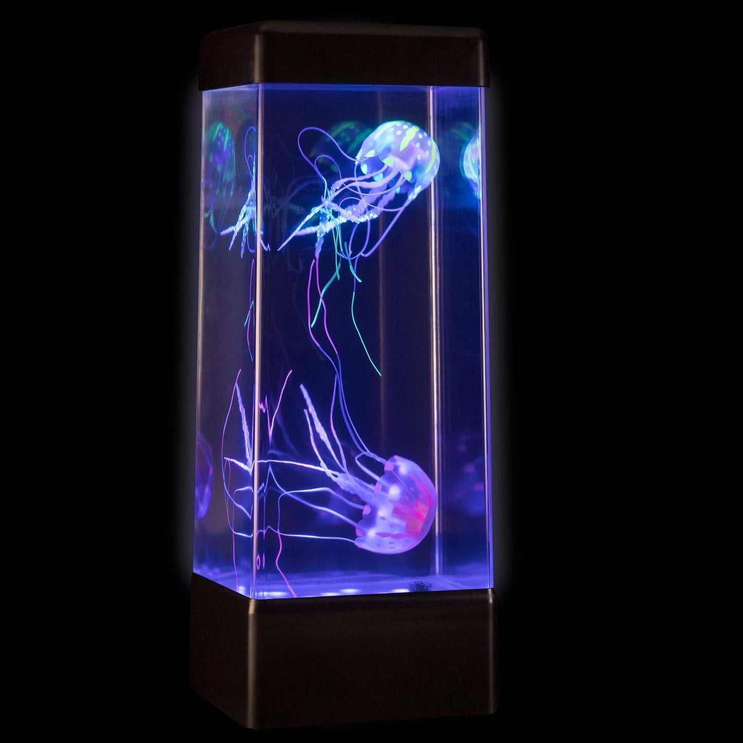 JINX Luminous Jellyfish sensory mood lamp with glowing jellyfish in vibrant colors